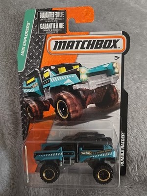 2015 Matchbox RUMBLE RAIDER Black Turquoise 88/120 Explorers B3