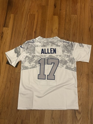 #ad Josh Allen #17 Buffalo White Bills KIDS Jersey YOUTH MEDIUM Stitched Jersey $49.99