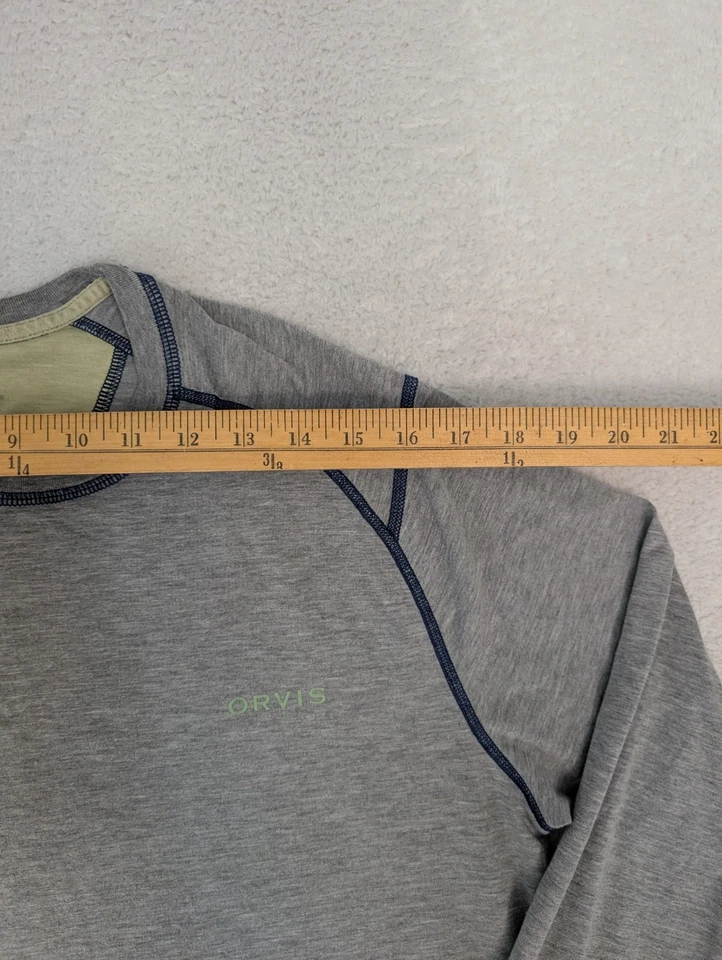 Camiseta Orvis Troutbum Gris Medio Manga Larga Mezcla de Poli Ligera Foto 4 de 4