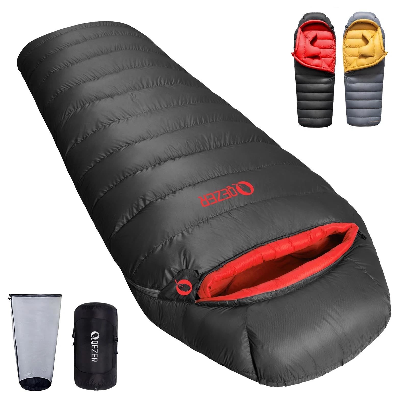 Down sleeping bag black 0°C