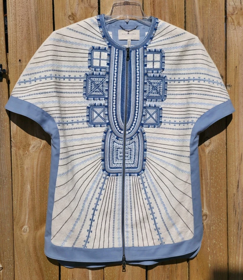 Vestido Poncho Bcbg Maxazria Pasarela Cremallera Beachy Chic Resort 2015 XS Declaración Foto 2 de 4