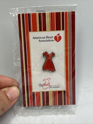 2003 Macy's American Heart Assoc. Go Red For Women Dress Lapel Pin Pfizer NEW!