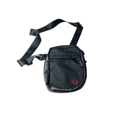 True Religion Jeans Brand Crossbody Bag Satchel Black 2 Compartments Jiny