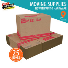  25 Pack Medium Moving Boxes, 22 In. L X 13 In. W X 15 In. H, Kraft