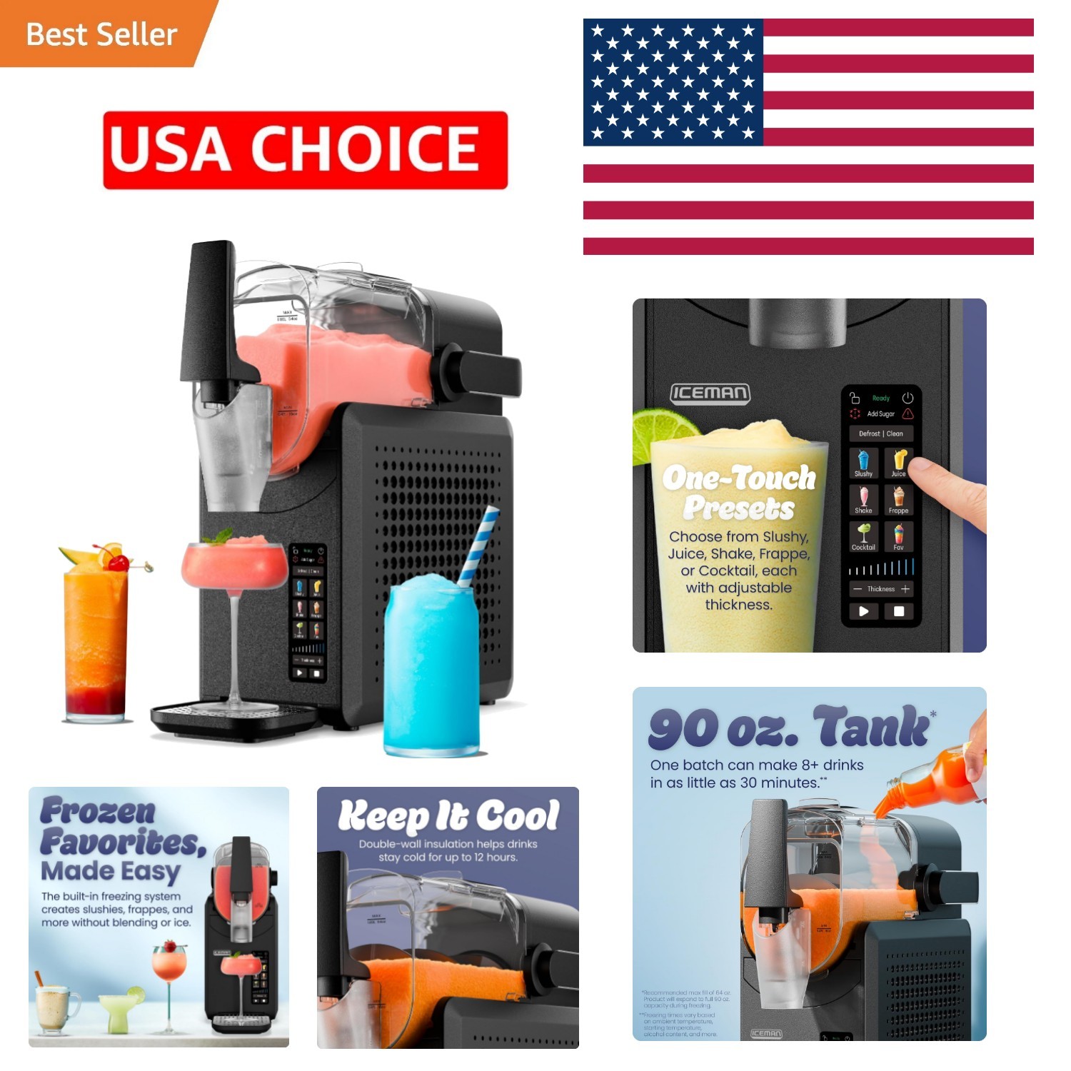 Chefman Slush-Ease MAX 90oz Slushie Machine - Perfect for Smoothies & Margaritas