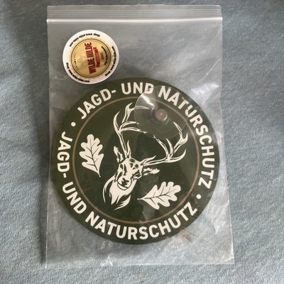 Jagdschild rund mit Saugnapf/ JAGD-UND NATURSCHUTZ/Hirsch/Wilde Hilde/neu