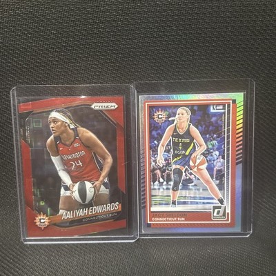 2025 Panini Prizm WNBA Aaliyah Edwards Red Pandora Prizm #102 /199 Sun
