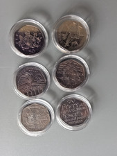 50p coins x 6 Joblot Heroes VC Irinside Battle of Britain libraries