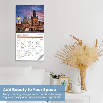 2026 Calendar, European Destinations 2026 Wall Calendar