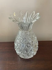 Beautiful Vintage Shannon Leaded Crystal Pineapple Vase 10"  Tall Excellent Cond