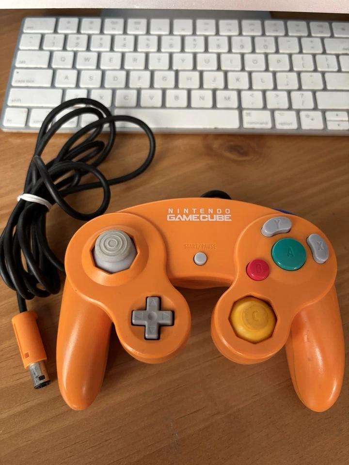 任天堂 GameCube 控制器香料橙色原始设备制造商原装已测试和工作 DOL-003 — 第 2/4 张图片