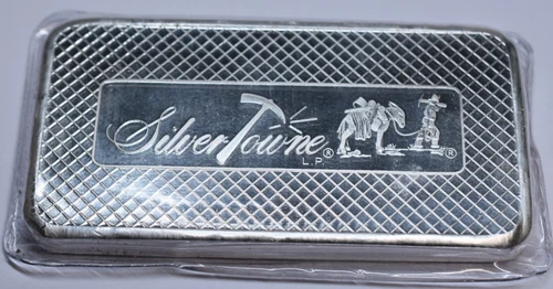 10 oz SilverTowne Prospector Silver Bar - .999 Fine Bullion Sealed