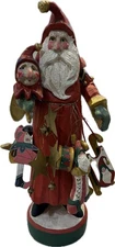 1992 House of Hatten Santa with Toys Jester Denis Calla Vintage Tall Christmas