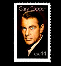 GARY COOPER #4421 LEGENDS OF HOLLYWOOD COMMEMORATIVE MVF 44 CENT SINGLE STAMP