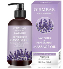Aceite de masaje de lavanda para hombres y mujeres, ideal para calmar, 10.2 oz