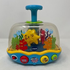 VTech Learn  Spin Aquarium Baby Toy, Multicolor Blue/Yellow, 8 in Light-Up