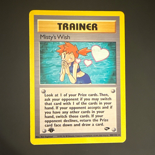 Misty's Wish Gym Challenge 108/132 Trainer First Edition Pokemon TCG