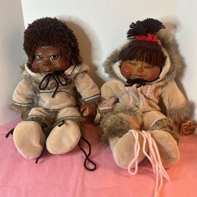 Vintage Naber Baby Wooden Dolls Pair Ivan(Boy) and Kilo(Girl)