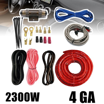 #ad #ad 2300W Power 4Ga Car Audio Cable Kit Amplifier Install Amp Subwoofer Sub Wiring $20.99