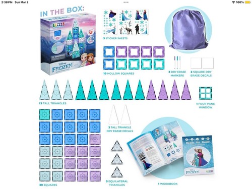 NEW Tytan Disney Frozen Magnetic Tiles Fun! NIB - Picture 3 of 9