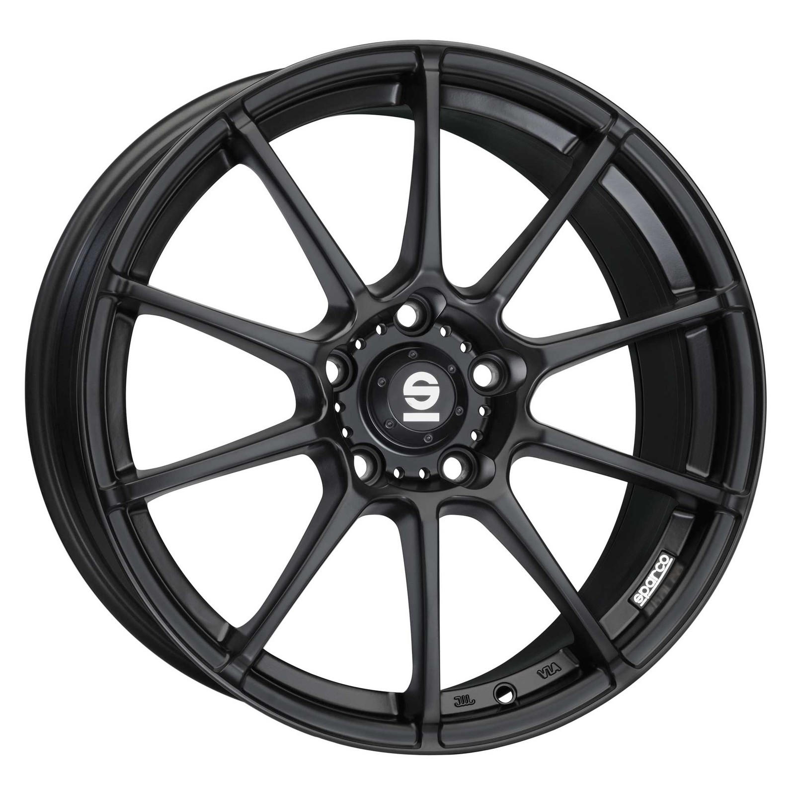 4 x Sparco Assetto Gara Matt Black Alloy Wheels - 17x7in ET42 4x108 PCD 63.3CB