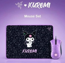 Razer x Sanrio Kuromi DeathAdder Essential Gaming Mouse Soft Mat Gift Bundle