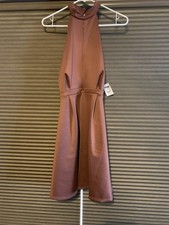 Charlotte Russe Mauve Fit & Flare Mini Dress, Halter Keyhole, Sleeveless, L