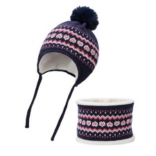 Kids Winter Hat Scarf Set for Girls Boys Toddler Knit Beanie Hat  Neck Warme...