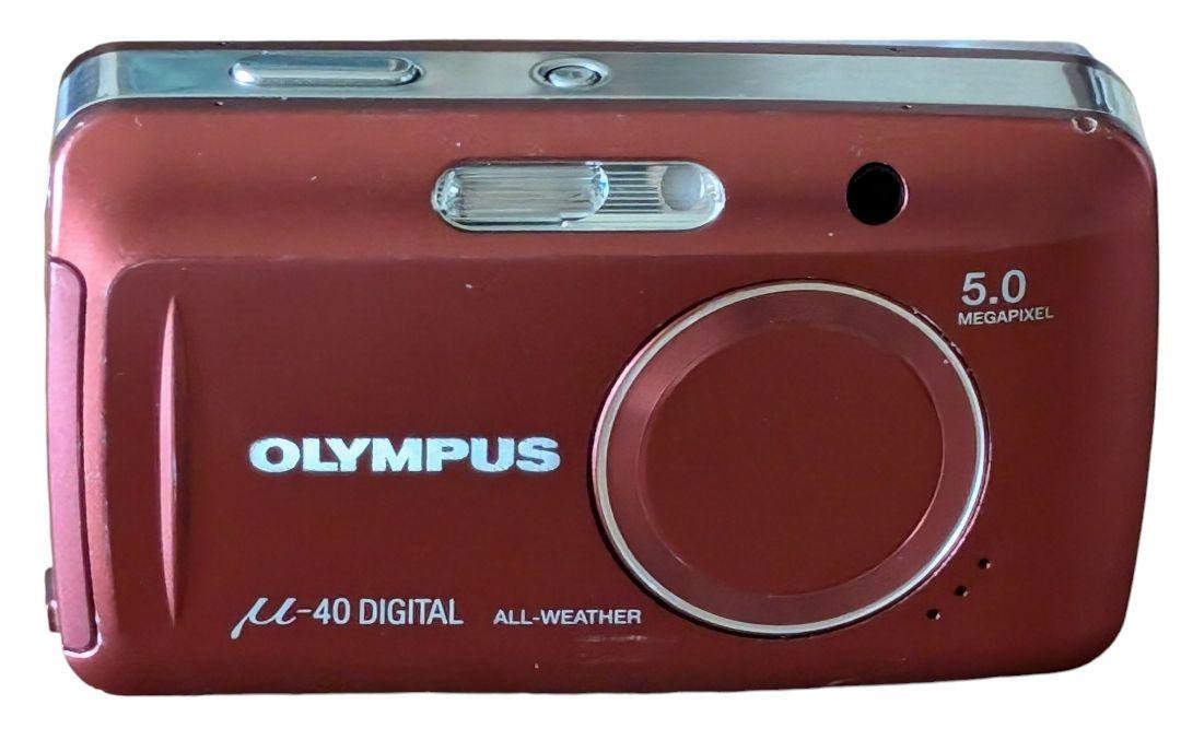 Olympus μ 40 Digital Camera 5MP All Weather Red Vintage Compact