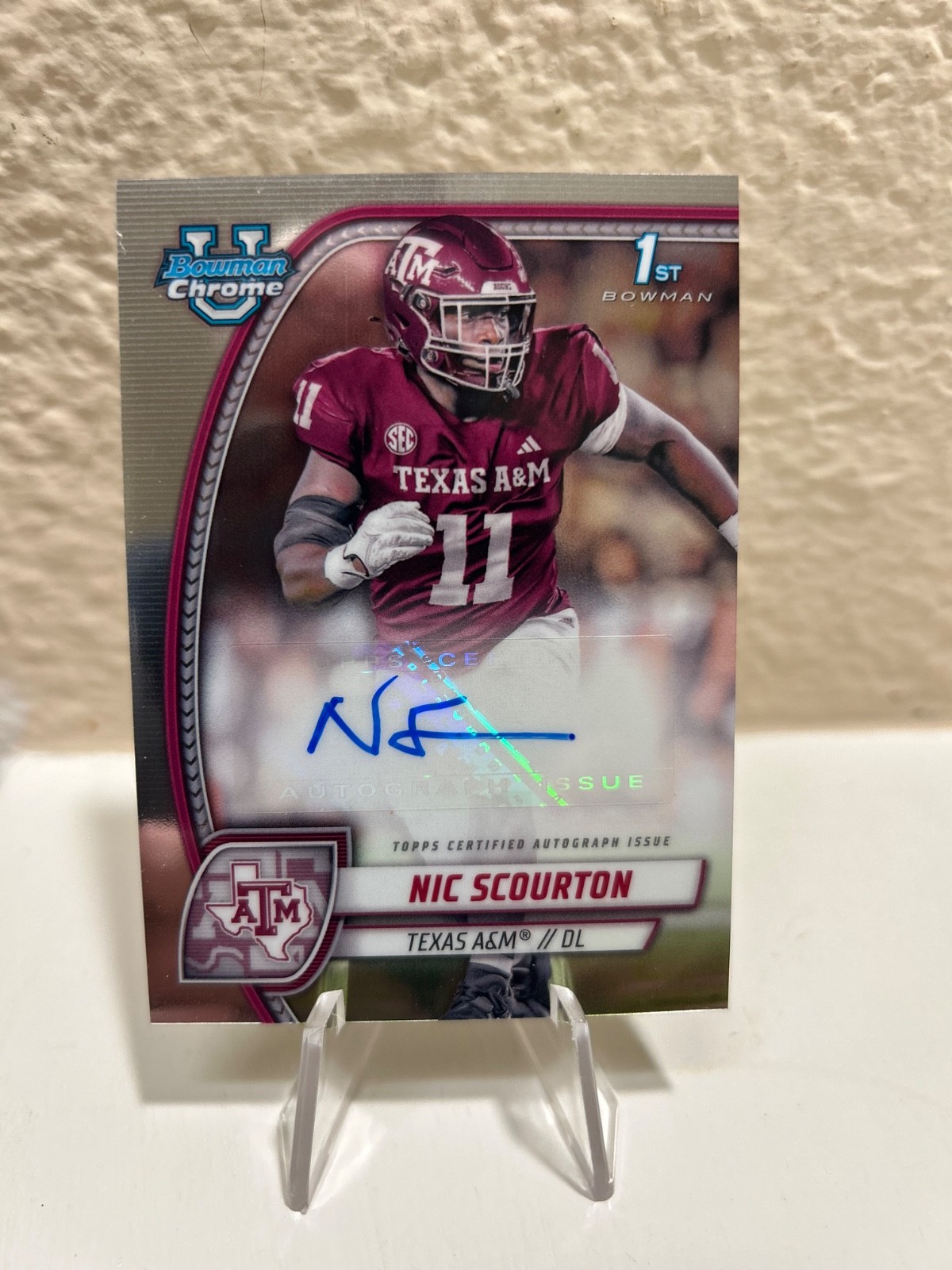 2024 Bowman U Chrome 1st- Prospect Auto Nic Scourton -Carolina Panthers PA-NSC
