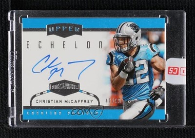 2017 Plates & Patches Upper Echelon 47/50 Christian McCaffrey Rookie Auto RC uk2