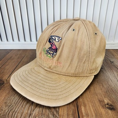VTG New Era Buckingham Golf Course Distressed Snapback Hat Cap Brown Made in USA