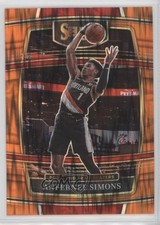 2021-22 Panini Select Concourse Orange Flash Prizm Anfernee Simons #29 0q7