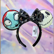 Disney Parks Loungefly Nightmare Before Christmas Sally Jack Ears Headband