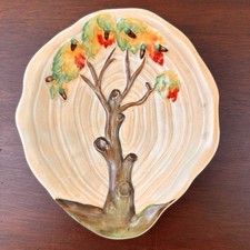 Vintage Art Deco Carlton Ware Dish Day Oak Tree Decorative Shallow England 1930s