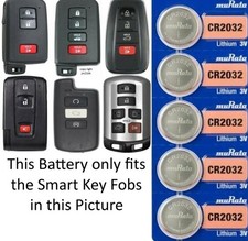 Remote Key Fob Battery For Toyota Smart Keys In Picture Murata Sony Cr2032 5pk
