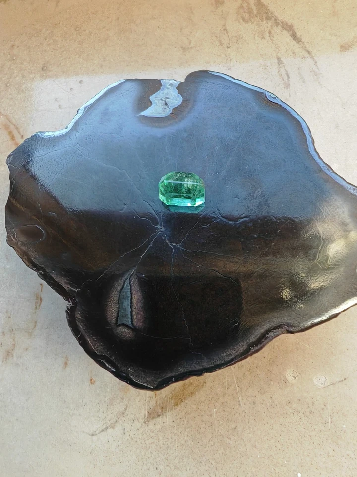 Piedra preciosa natural Panjshir de 4,74 quilates | Retirada del anillo vintage, color impresionante Foto 3 de 4