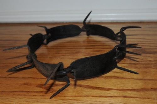 Vint. Turkish Kangal Iron Dog Collar against wolf attack iron spiked hand made**