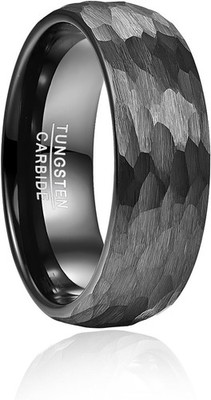 Gehämmerter Wolframring Schwarz 4-8mm 49-7015.6
