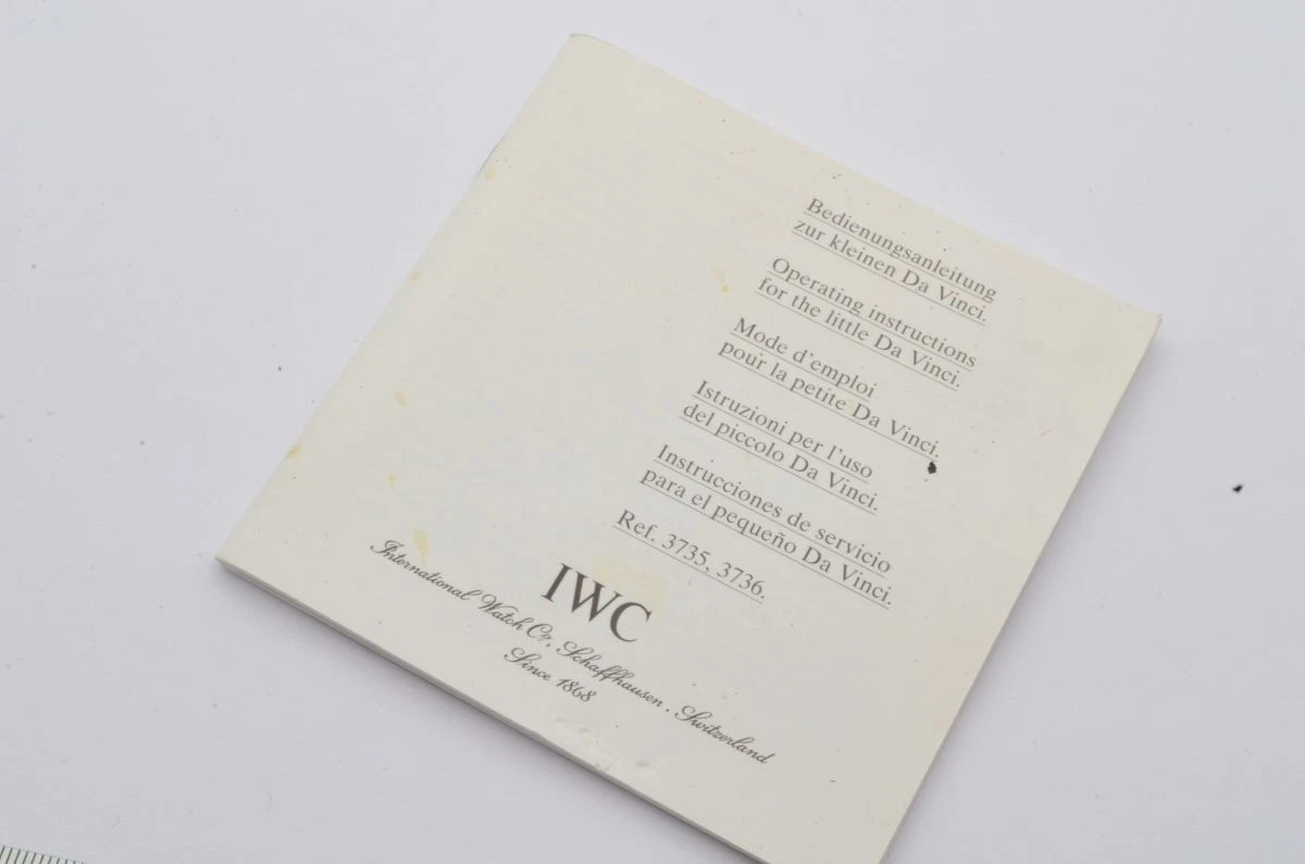 IWC Da Vinci 3735 Instruction Manual RAR