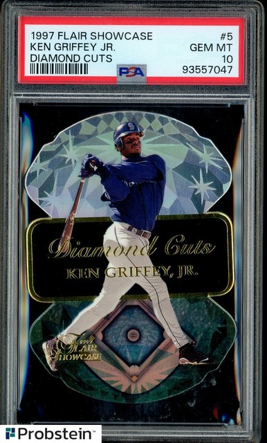 1997 Flair Showcase Diamond Cuts #5 Ken Griffey Jr Seattle Mariners HOF PSA 10