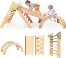 Wooden Pikler 7-in-1 Climbing Frame for Toddlers 12m-3y – Indoor Montessori