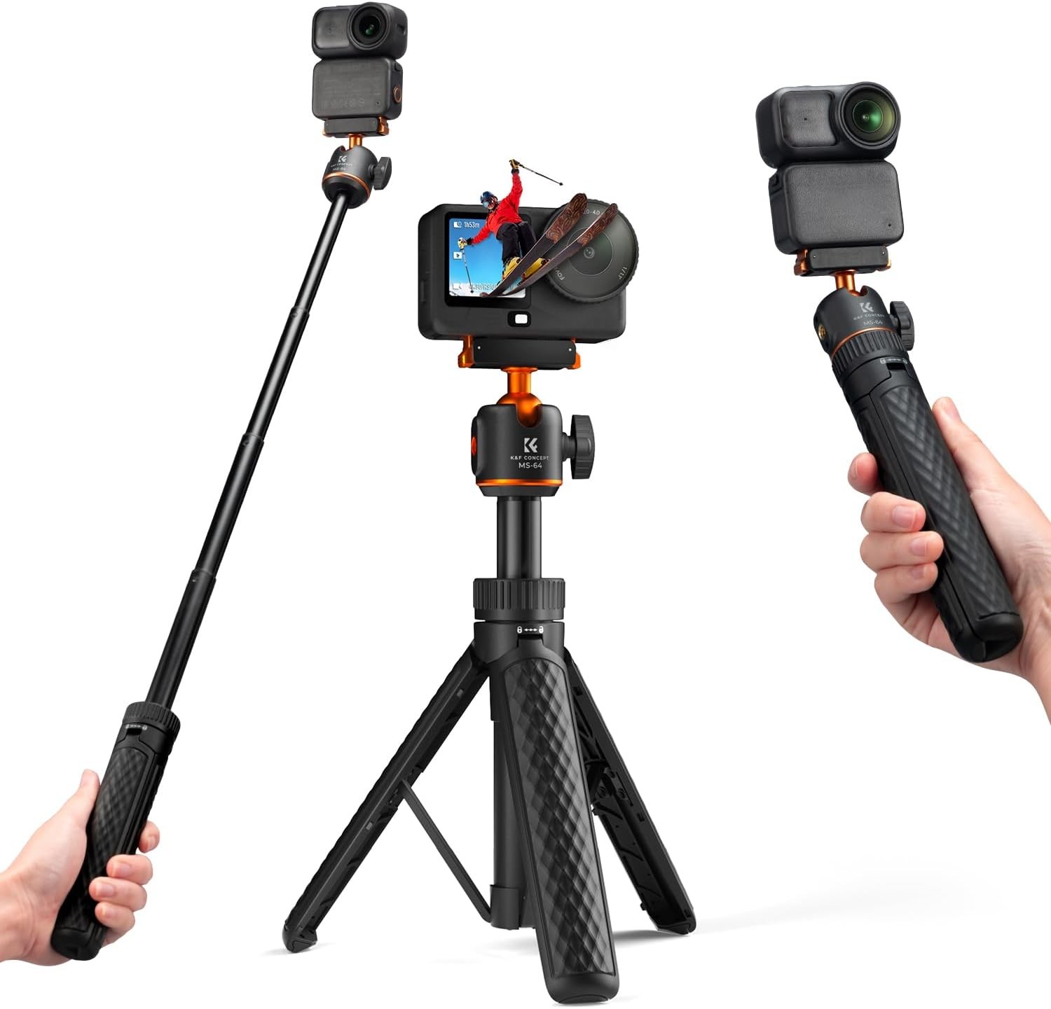 K&F CONCEPT 65cm Magnetic Quick Release Tripod for Osmo Nano