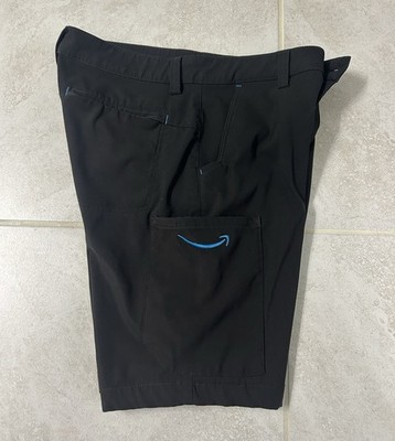 Amazon Employee Black Cargo Shorts sz M 32-34 Nice!
