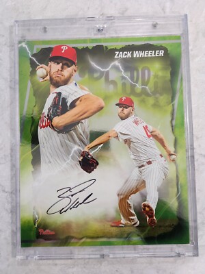 2024 Fanatics Under Wraps MLB Emanate Zack Wheeler Green Auto 62