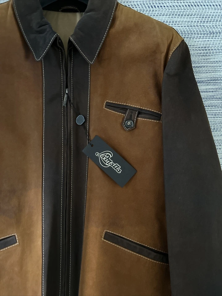 Brand New La Matta Brown Leather Jacket EU 54 (US L) — Retail Price Of $995 - Image 2 of 4