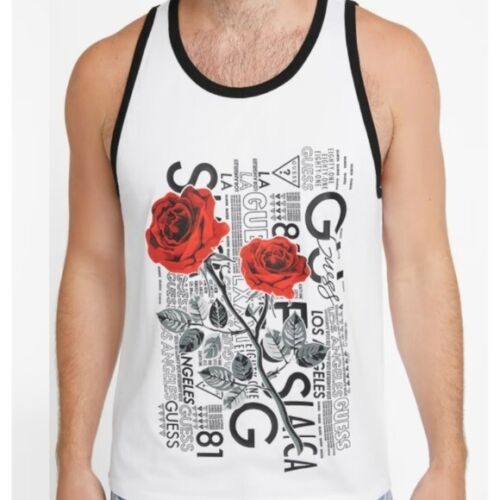 GUESS Samuel Rose White Tank Top Men's size Medium NWT FAST SHIP! - Picture 3 of 4