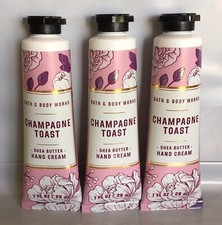 NEW Lot Of 3 Bath Body Works CHAMPAGNE TOAST Shea Butter Hand Cream 1 Oz Each