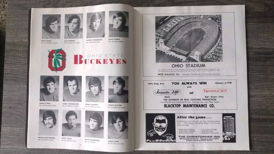 1973 Vintage OSU football program. Woody Hayes-Ohio State Buckeyes  Memorabilia  - Image 4 of 4