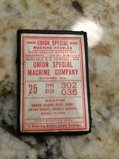 25 pc NOS UNION SPECIAL sewing machine needles Type 302 Size 036